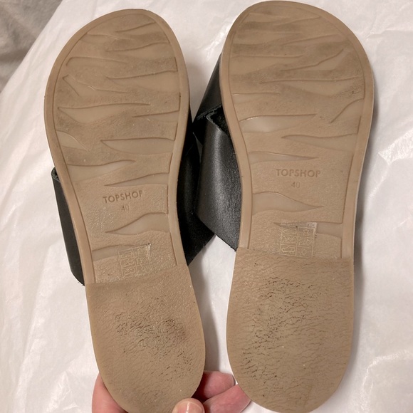 Topshop Leather Criss Cross Hawaii Slides 8.5 - Picture 13 of 13